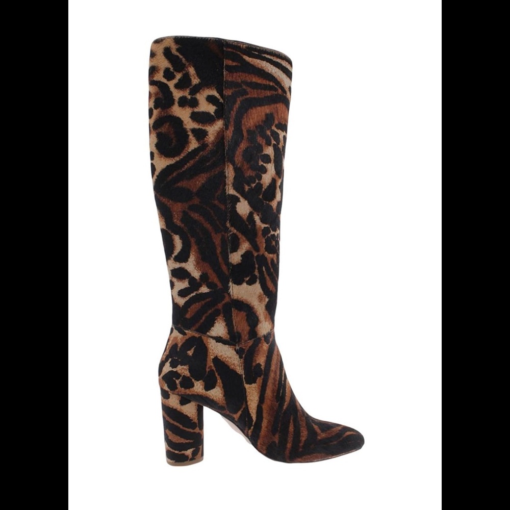 LOUISE ET CIE Womens Zenia Leather Pointed Toe Riding Boots